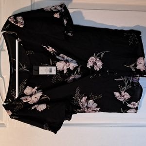 Floral top with detail